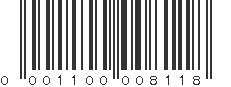 UPC 001100008118