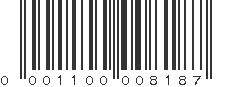 UPC 001100008187