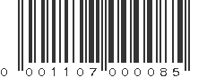 UPC 001107000085