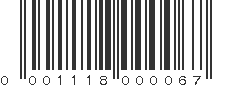 UPC 001118000067