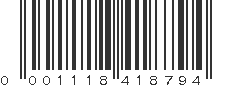 UPC 001118418794