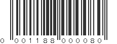 UPC 001188000080