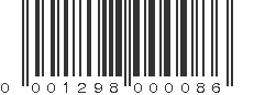 UPC 001298000086