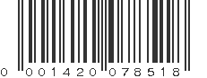 UPC 001420078518