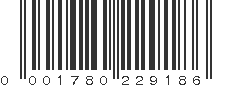 UPC 001780229186