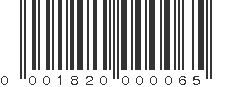 UPC 001820000065