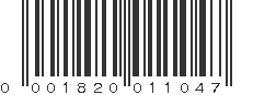 UPC 001820011047