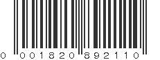 UPC 001820892110