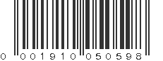 UPC 001910050598