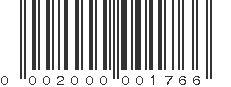 UPC 002000001766