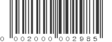 UPC 002000002985