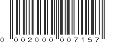 UPC 002000007157