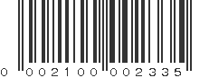 UPC 002100002335