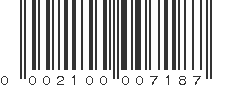 UPC 002100007187