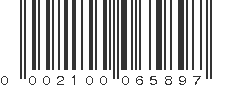 UPC 002100065897