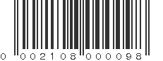 UPC 002108000098