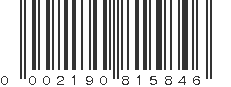 UPC 002190815846