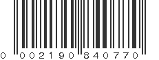 UPC 002190840770