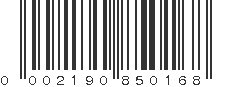 UPC 002190850168