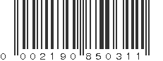 UPC 002190850311