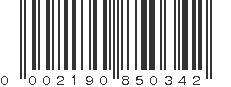 UPC 002190850342