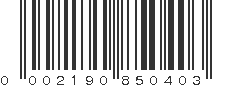 UPC 002190850403