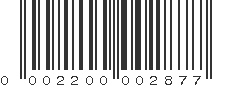 UPC 002200002877