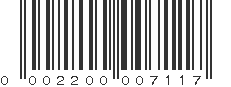 UPC 002200007117