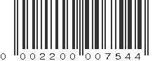 UPC 002200007544