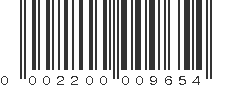 UPC 002200009654