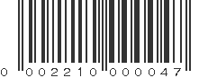 UPC 002210000047