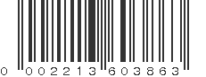 UPC 002213603863