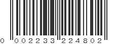 UPC 002233224802