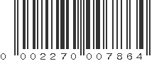 UPC 002270007864