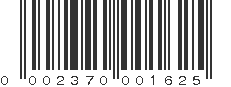 UPC 002370001625