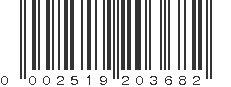 UPC 002519203682