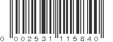 UPC 002531115840