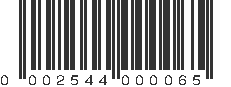 UPC 002544000065