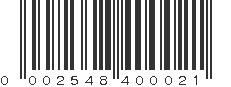 UPC 002548400021