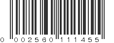 UPC 002560111455