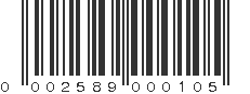 UPC 002589000105