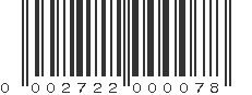 UPC 002722000078