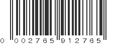 UPC 002765912765