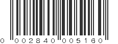 UPC 002840005160