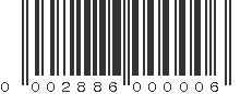 UPC 002886000006