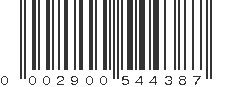 UPC 002900544387