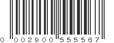 UPC 002900555567