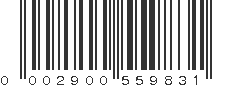 UPC 002900559831