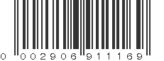 UPC 002906911169