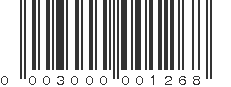 UPC 003000001268